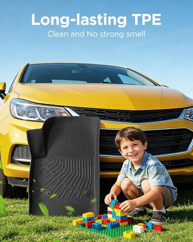 سجادات أرضية السيارة متوافقة مع Chevy Cruze 2016-2019 (نسخة السيدان والإطارات الاحتياطية فقط) بطانات الشحن شديدة التحمل للصفوف الأمامية والخلفية مقاومة للماء ثلاثية الأبعاد مضادة للانزلاق من المطاط TPE لملحقات شيفروليه كروز in Kuwait