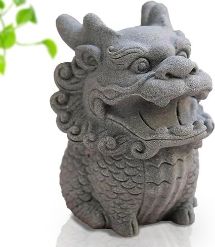 منحوتة كيلين، تماثيل صينية، تمثال صغير للحيوانات، وزن ورق مسند الفرشاة الإبداعي للخط الإبداعي الثقافي لراحة الفرشاة، مسند قلم هدية، مقتنيات مكتب من الحجر الرملي الأخضر in Kuwait