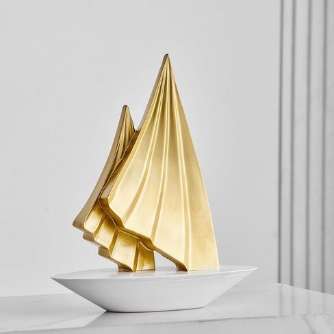 ديكور المنزل الفن الحديث الراتنج تمثال الجدول الديكور-الذهب قارب الراتنج ديكورات المنزل لغرفة المعيشة غرفة الطعام طاولة القهوة محور الرف ديكور in Kuwait