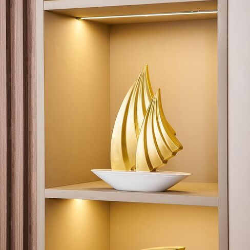 ديكور المنزل الفن الحديث الراتنج تمثال الجدول الديكور-الذهب قارب الراتنج ديكورات المنزل لغرفة المعيشة غرفة الطعام طاولة القهوة محور الرف ديكور in Kuwait