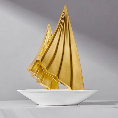 ديكور المنزل الفن الحديث الراتنج تمثال الجدول الديكور-الذهب قارب الراتنج ديكورات المنزل لغرفة المعيشة غرفة الطعام طاولة القهوة محور الرف ديكور in Kuwait