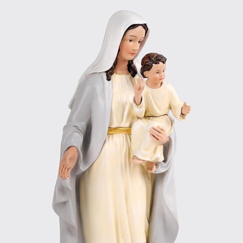 Virgin Mary Statue 10" H, Blessed Mother Mary Statue Catholic, Hand Painted Our Lady of Grace Statue in Saudi Arabia