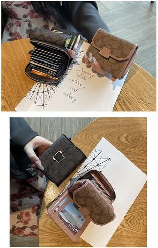 محفظة DAISHA 2 في 1 بمشبك لحامل بطاقات الائتمان مع 14 فتحة، محافظ من جلد البقر تعمل بتقنية RFID ومحفظة للعملات المعدنية وحقيبة يد. in Kuwait