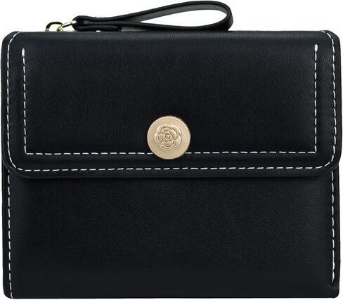 Cute Wallet Women Blue Womens Wallet for Girls Flower Wallet for Women Small Wallets for Women Leather Credit Card Holder Kawaii Cash Wallet for Women Ladies and Girls in Kuwait