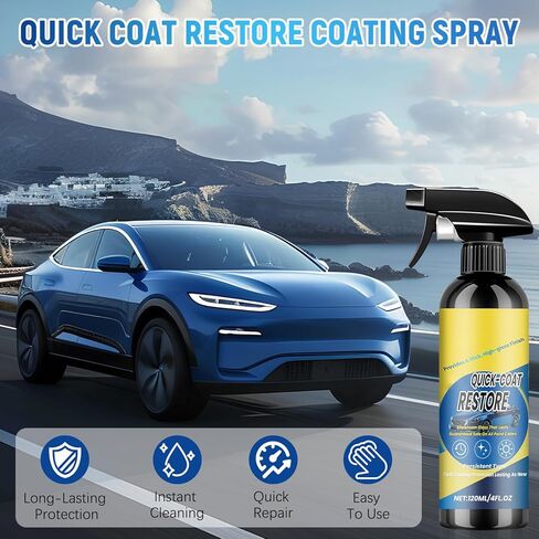 قطعتان من بخاخ طلاء نانو سريع المفعول لاستعادة طبقة الطلاء، 2026 عامل طلاء سريع المفعول جديد ومتطور للسيارات، عامل طلاء سريع التأثير لمقاومة غبار السيارة وتأثيرات الزجاج، ملمع صالة عرض السيارات طويل الأمد in Kuwait