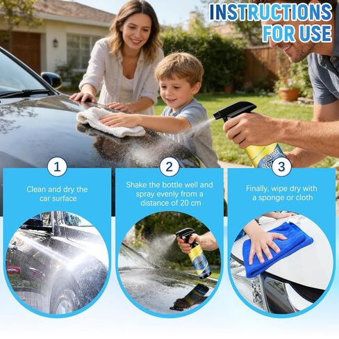 قطعتان من بخاخ طلاء نانو سريع المفعول لاستعادة طبقة الطلاء، 2026 عامل طلاء سريع المفعول جديد ومتطور للسيارات، عامل طلاء سريع التأثير لمقاومة غبار السيارة وتأثيرات الزجاج، ملمع صالة عرض السيارات طويل الأمد in Kuwait