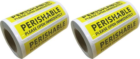 Top label Perishable Shipping Stickers for Packing,Fluorescent Yellow Shipping Lables Stickers,4x1 Inch,500 Pcs Per Roll in Saudi Arabia