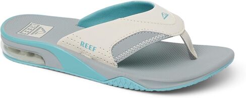 صنادل للأولاد من REEF، للأطفال Fanning، أسمر ضارب للصفرة/رمادي/أزرق، 1 in Kuwait