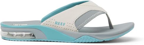 صنادل للأولاد من REEF، للأطفال Fanning، أسمر ضارب للصفرة/رمادي/أزرق، 1 in Kuwait