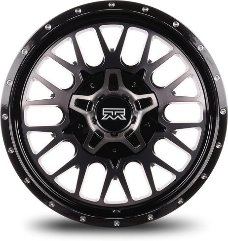 20x10 Mudder Trucker MT937 Sawtooth Black with Gray Tint 6x5.5 6x135 6139.7 ET-18 wheel rim in Kuwait