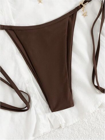 SweatyRocks Women's 2 Piece Bikini Set Halter Triangle Swimsuits Sexy String Bathing Suit in Saudi Arabia