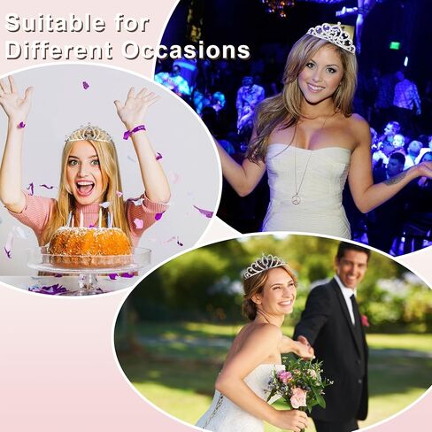 Tiaras for Women Girls 16PCS Sparkly Rhinestone Princess Crown Headband Cute Small Tiara Crown Headbands Set for Birthday Party Costume Wedding Halloween in Saudi Arabia