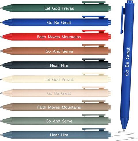 Tenceur 20 Pcs LDS Mormon Pens Lds Youth Theme Ballpoint Pens Bishop Christian Faith Baptism Gifts for Women Men Teens Office School in Saudi Arabia