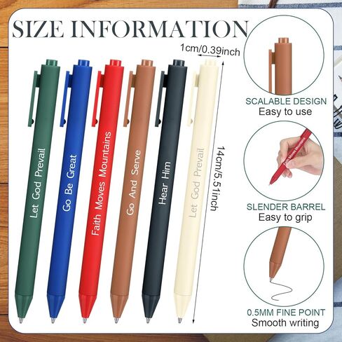 Tenceur 20 Pcs LDS Mormon Pens Lds Youth Theme Ballpoint Pens Bishop Christian Faith Baptism Gifts for Women Men Teens Office School in Saudi Arabia