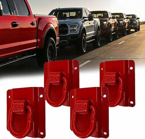 4PC Heavy Duty Tie Down Anchors Compatible with 2015-2025 Ford F150 F250 F350 & Raptor 2026 Truck Bed Tie Downs,Car Accessories Replace# FL3Z-99000A64-B & FL3Z-9928408-AB(Black). in Kuwait