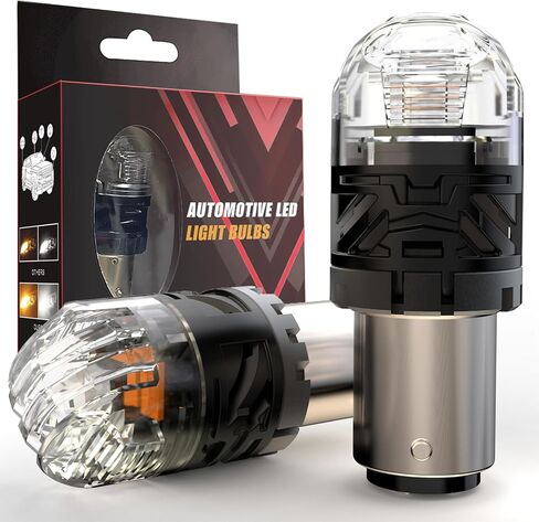1157 LED Bulb Red, Dual Brightness Brake & Tail Light, Turn Signal Compatible, Super Bright BAY15D LED Replacement for 2057 1157A 1157LL, 13.5V, Pack of 2 in Kuwait