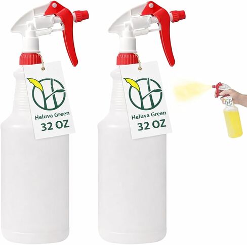 Heavy Duty 24oz Plastic Spray Bottles for Cleaning - Large Empty Bottles for Gardening Solutions, Vinegar, Chemicals, Professional Cleaners - Adjustable Sprayer Nozzle - 4 Pack in Saudi Arabia