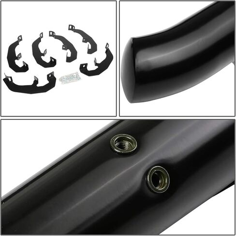 Auto Dynasty 3 Inches Side Step Nerf Bar Running Boards Compatible with Silverado Sierra 1500 2500HD 3500HD Crew Cab 19-25, Mild Steel, Black Powdercoated in Saudi Arabia