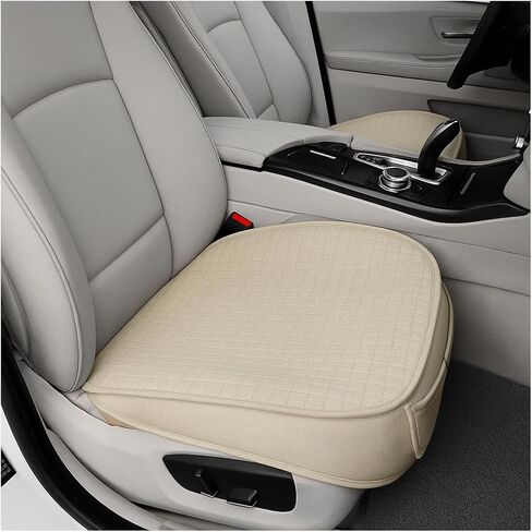 HZEL Front Car Seat Cover, 2PCS Anti-Slip Fully Wrapped Driver Vehicle Bottom Seat Cushion Cover, Breathable Waterproof Automotive Front Chair Protector, Universal for SUV RV Truck (Black) in Saudi Arabia