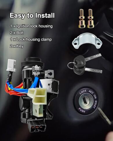 Ignition Lock Switch with Keys Fits for Hyundai Sonata 2011-2014, Steering Lock Cylinder with Housing Replace 81900-3SA00 819003SA00 in Saudi Arabia