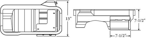وعاء زيت حوض خلفي Moroso 20527 مع حاجز سباق الطريق لمحركات Ford 302 in Kuwait