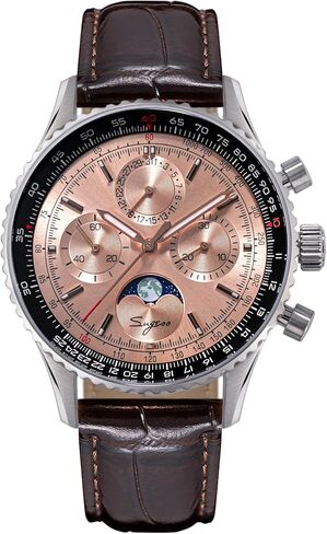 Sugess MoonPhase Master Gold Swan Neck S468.SS.B ST1908 ساعة يد ميكانيكية كرونوغراف للرجال النورس 1963 in Saudi Arabia