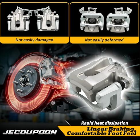 19B6287 19B6286 Pair Rear Disc Brake Caliper Assembly with Bracket Compatible with Prius 2010-2015 Prius Plug-In 2012-2015 L4 1.8L 344244, 344245, 4785012151, 4783012151 in Saudi Arabia