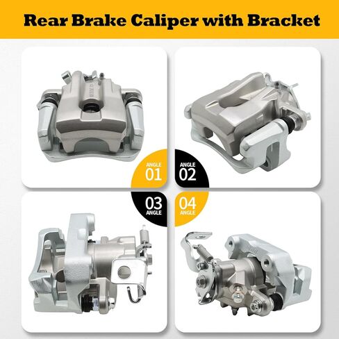 19B6287 19B6286 Pair Rear Disc Brake Caliper Assembly with Bracket Compatible with Prius 2010-2015 Prius Plug-In 2012-2015 L4 1.8L 344244, 344245, 4785012151, 4783012151 in Saudi Arabia
