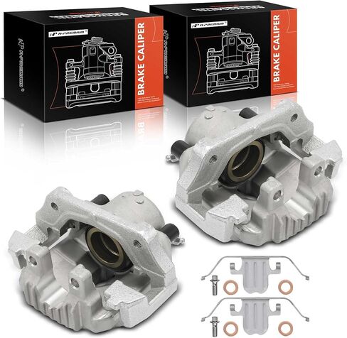 A-Premium Disc Brake Caliper Assembly with Bracket Compatible with BMW E46 Series 325i 2006, 325xi 2006, E90 Series 328i 2007, 328xi 2007 - Front Driver and Passenger - 2-PC set in Saudi Arabia