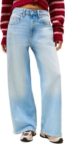 Tommy Jeans Women's Charlie Mid Rise Loose Wide Leg Jeans in Saudi Arabia