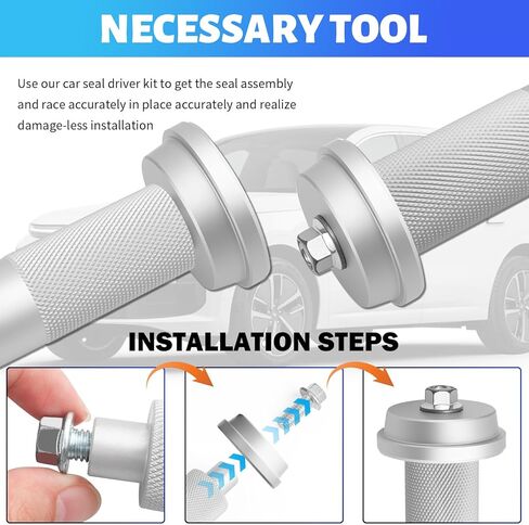 10PCS Car Bearing Press Kit,Non-damaging Car Bearing Race and Seal Driver Set for Installing Wheel Bearings with 9 Sizes Adapters/Seal Driver Handle,Essential Seals Installer Kit in Kuwait