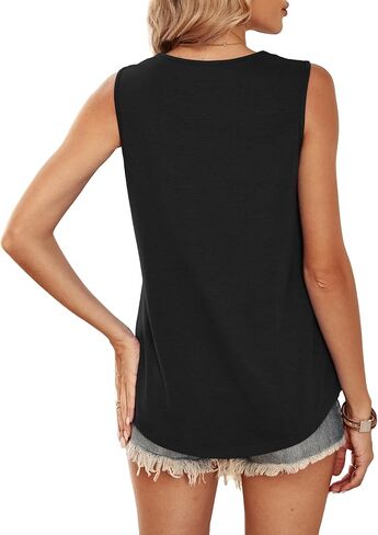 Sipaya Tank Top for Women Trendy Beach Vacation Clothes Lace Tops for Women V Neck Summer Outfits Sleeveless Boho Tops in Kuwait