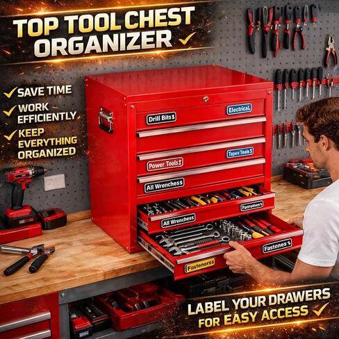 24 PCS Magnetic Tool Box Labels | 3D-Printed Tool Organizer with Four-Color Coding | Strong Magnet for Tools Cabinets, Drawers & Steel Carts | Reusable, Quick-Identify Labels for Professionals & DIY in Saudi Arabia