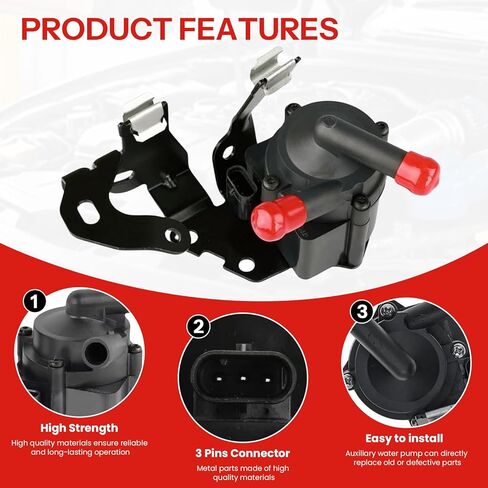 مضخة مياه مساعدة للمحرك مع دعامة لـ Cooper R55 R56 R57 R58 R59 R60 R61 مضخة مياه كهربائية لتبريد المحرك استبدال 11537630368 11537619360 in Kuwait
