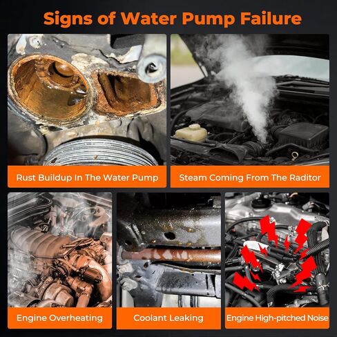 Electric Engine Water Pump 11517586925+Aluminium Thermostat 11537549476 Compatible with 2006-2012 BMW 128i 323i 325i 325xi 328i 328xi 330i 330xi 525i 525xi 528i 528xi 530i 530xi X3 X5 E91 E90 N51 3.0L in Kuwait