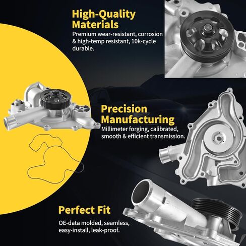 AW6698 Engine Water Pump Kit Fit for Jeep Commander/Grand Cherokee, Dodge Challenger Charger, Chrysler 300 2009 2010 V8 5.7L 53022095AA, 53022095AD in Saudi Arabia