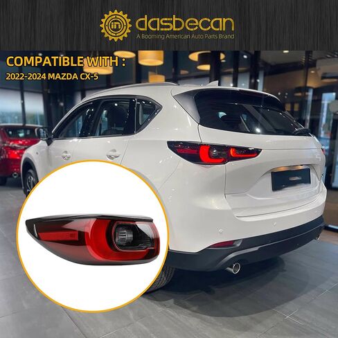 Dasbecan Tail Light Assembly Compatible with 2022-2024 Mazda CX-5 Taillight (LED Halogen) Rear Lamp Left Driver Side Replace#KPF151160 MA2804138 in Saudi Arabia