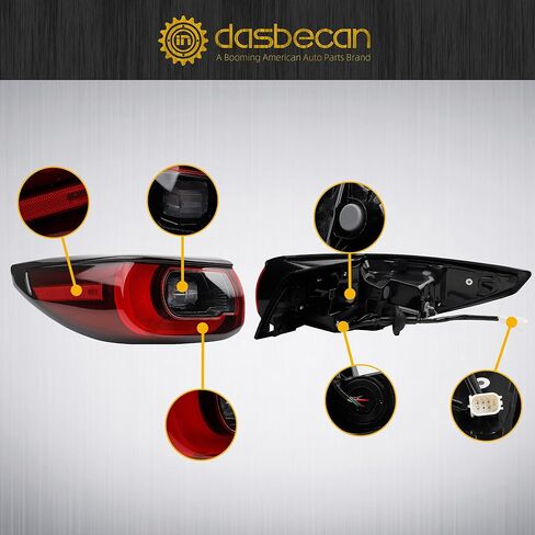 Dasbecan Tail Light Assembly Compatible with 2022-2024 Mazda CX-5 Taillight (LED Halogen) Rear Lamp Left Driver Side Replace#KPF151160 MA2804138 in Saudi Arabia
