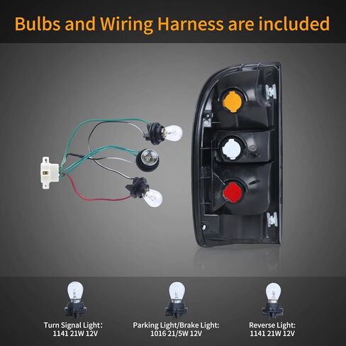 Tail Light Assembly Compatible with 1995-2000 Tacoma Tail lights Rear Brake Lamp with Bulbs and Wiring Harness, Passenger and Driver Side in Kuwait