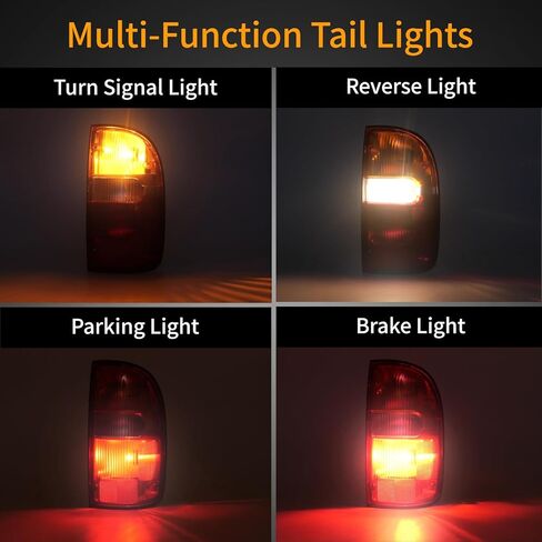 Tail Light Assembly Compatible with 1995-2000 Tacoma Tail lights Rear Brake Lamp with Bulbs and Wiring Harness, Passenger and Driver Side in Kuwait