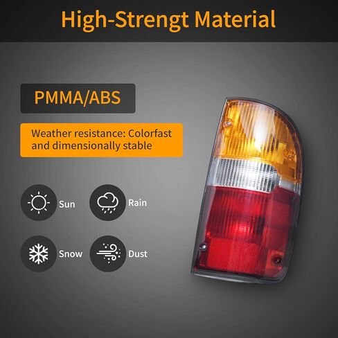 Tail Light Assembly Compatible with 1995-2000 Tacoma Tail lights Rear Brake Lamp with Bulbs and Wiring Harness, Passenger and Driver Side in Kuwait