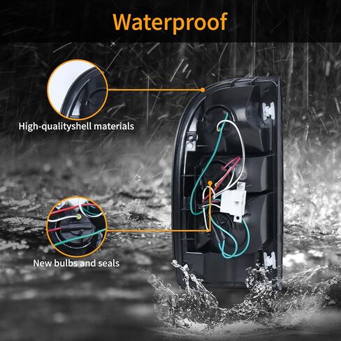 Tail Light Assembly Compatible with 1995-2000 Tacoma Tail lights Rear Brake Lamp with Bulbs and Wiring Harness, Passenger and Driver Side in Kuwait