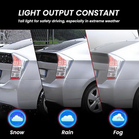 Tail Light Compatible with 2010 2011 Toyota Prius Right Passenger Side Rear Brake Lamp Taillight Replaces 8155147111 81551-47111 in Kuwait