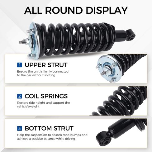 PAROD Pair Shock Absorber Strut Fit for Nissan Frontier 2005-2021, Suzuki Equator 2009-2012 Front w/Coil Spring Assembly RWD; 4.0L V6 Replace for 271102 in Saudi Arabia