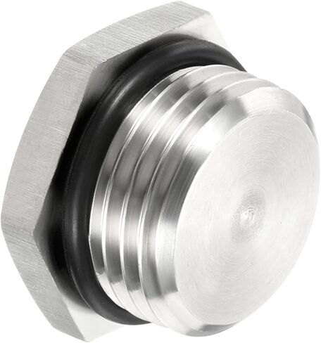 PATIKIL G1/2 Male Plug, 1 Pack Waterproof Dustproof 304 Stainless Steel Thread Hex Head Socket Solid Pipe Fitting with Sealing Rubber Ring in Saudi Arabia