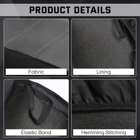 2Pcs Custom-Fit Front Seat Covers for Ford Ranger Pickup 2004-2012, 60/40 High Back Knitted and Stretch Fabric Seat Cover, High Elastic Lining and Breathable Cushion in Kuwait