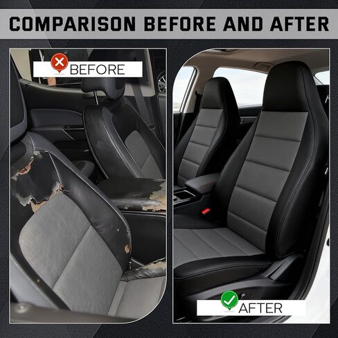 2Pcs Custom-Fit Front Seat Covers for Ford Ranger Pickup 2004-2012, 60/40 High Back Knitted and Stretch Fabric Seat Cover, High Elastic Lining and Breathable Cushion in Kuwait