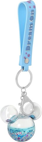 SALLY ROSE Mickey Mouse Liquid Keychain – Official Disney Head-Shaped Bag Charm with Wristlet Strap for Backpacks & Purses in Saudi Arabia