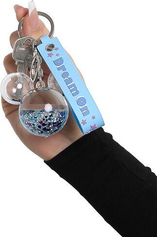 SALLY ROSE Mickey Mouse Liquid Keychain – Official Disney Head-Shaped Bag Charm with Wristlet Strap for Backpacks & Purses in Saudi Arabia