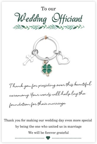 Officiant Gift Wedding Registry Must Haves Keychain Card Key Ring Keyring Weddings Favors Essential Wedding Officiant Proposal Gift for Newlywed Gifts for Pastor from Couple Bride Groom in Kuwait